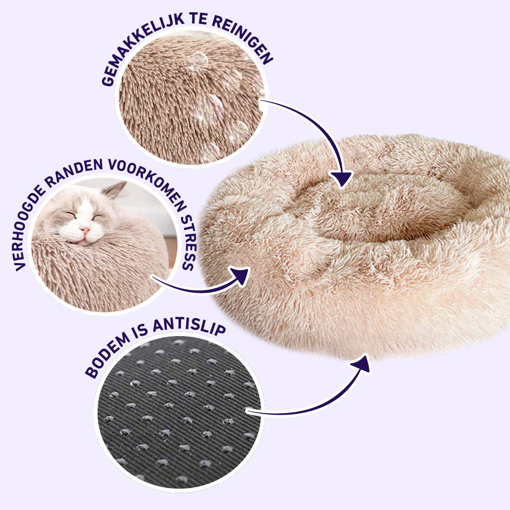 Furplush™ Rustgevend kattenbed